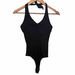 Hollister Black Body Suit with Tie